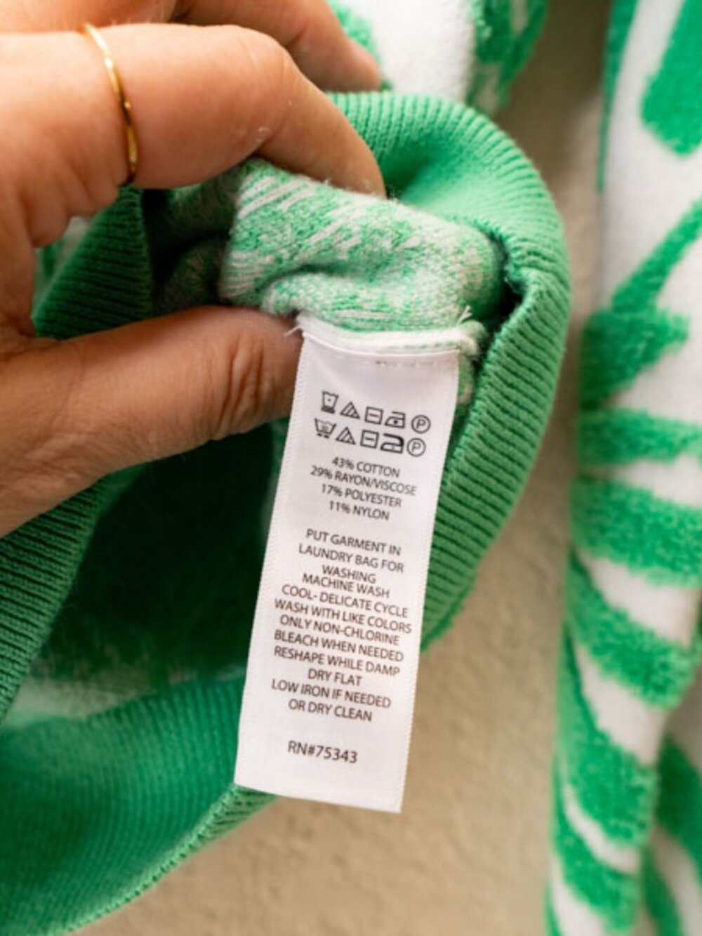 Cynthia Rowley Palm Leaf Cardigan Green White Tropical Sweater Medium - Picture 7 of 12